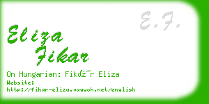 eliza fikar business card